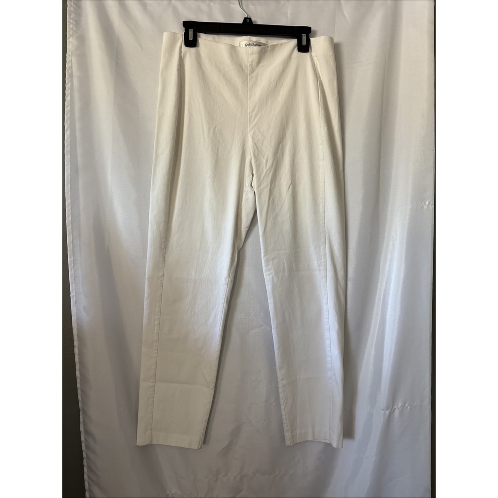 Croft And Barrow Women's Sz 14 White Pull-On Elastic Waist Skinny Stretch Pants